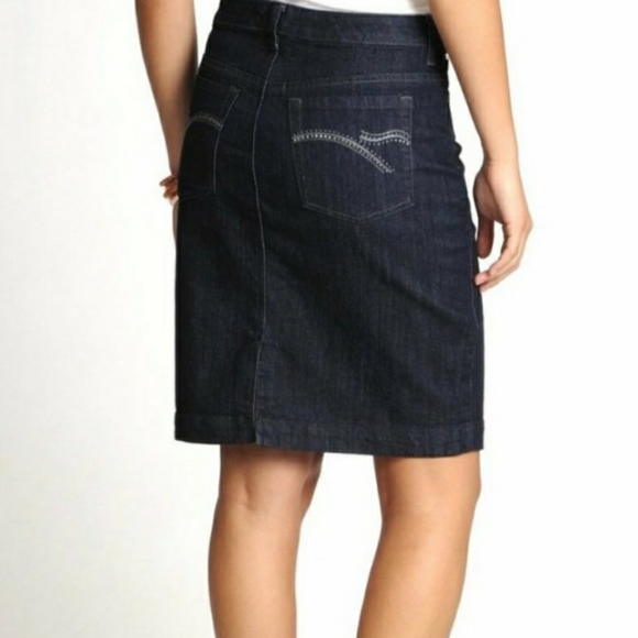 Gloria Vanderbilt Jean Skirt Size 10 | Color: Blue | - Picture 3 of 7